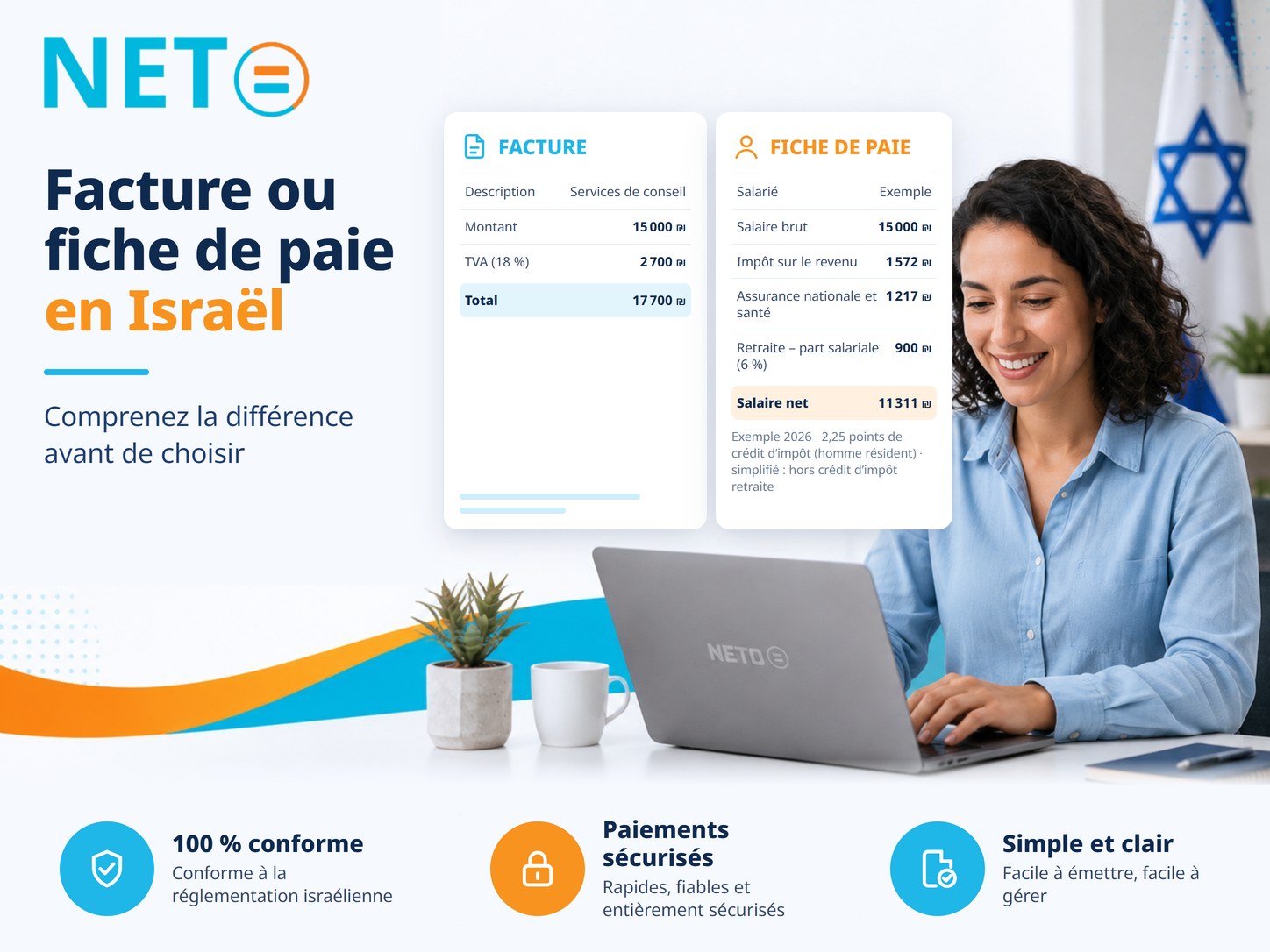 Facture pour un salarié · NETO