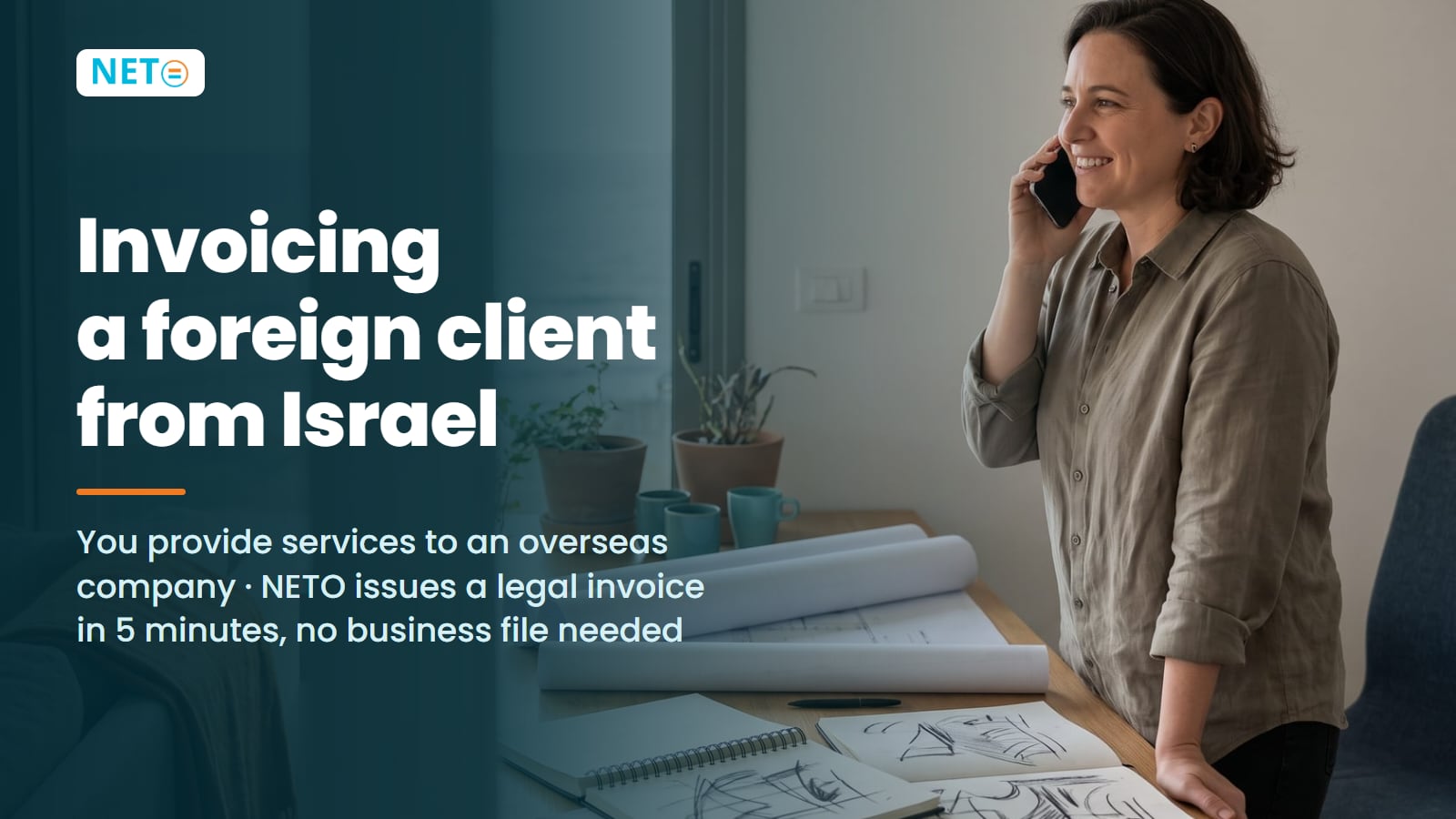 Invoicing a foreign client from Israel · NETO ("נטו עבודה")