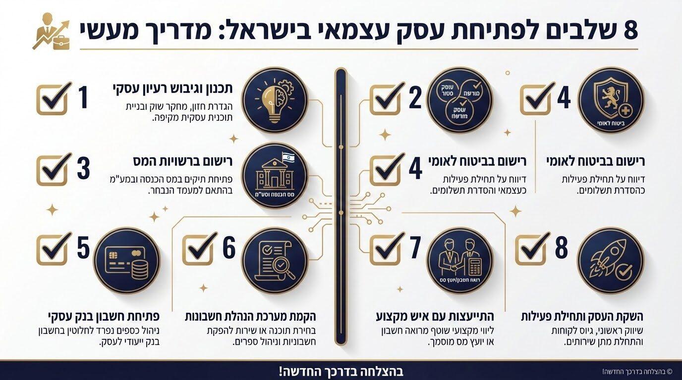 צ׳קליסט לפתיחת עסק עצמאי בישראל