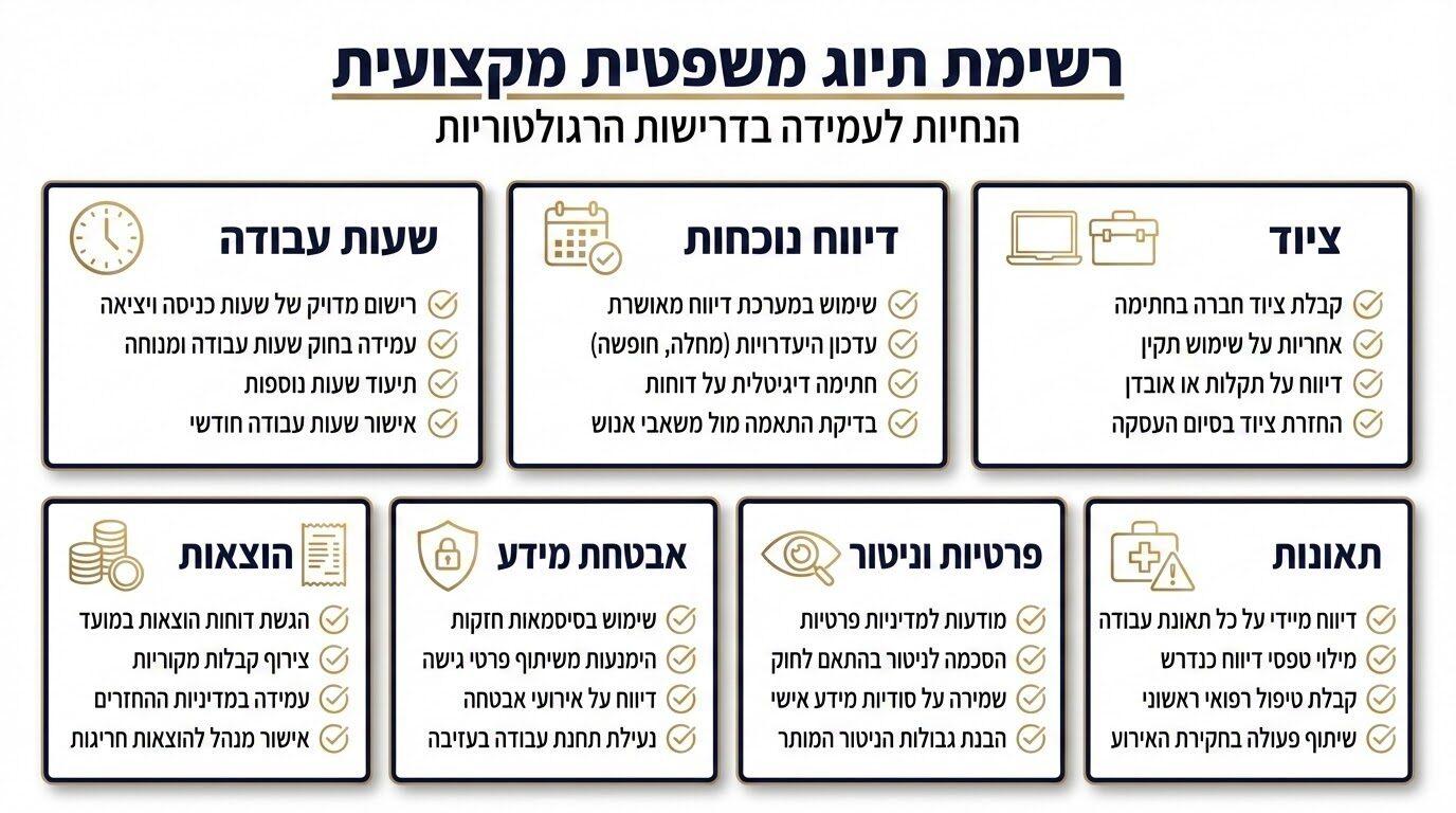 צ'ק-ליסט להסכם עבודה מרחוק - רשימת נושאים חיוניים