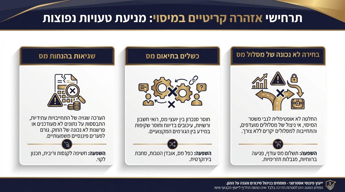 טעויות נפוצות בהכנסה פסיבית שעולות כסף - איור המדגים טעויות מיסוי נפוצות