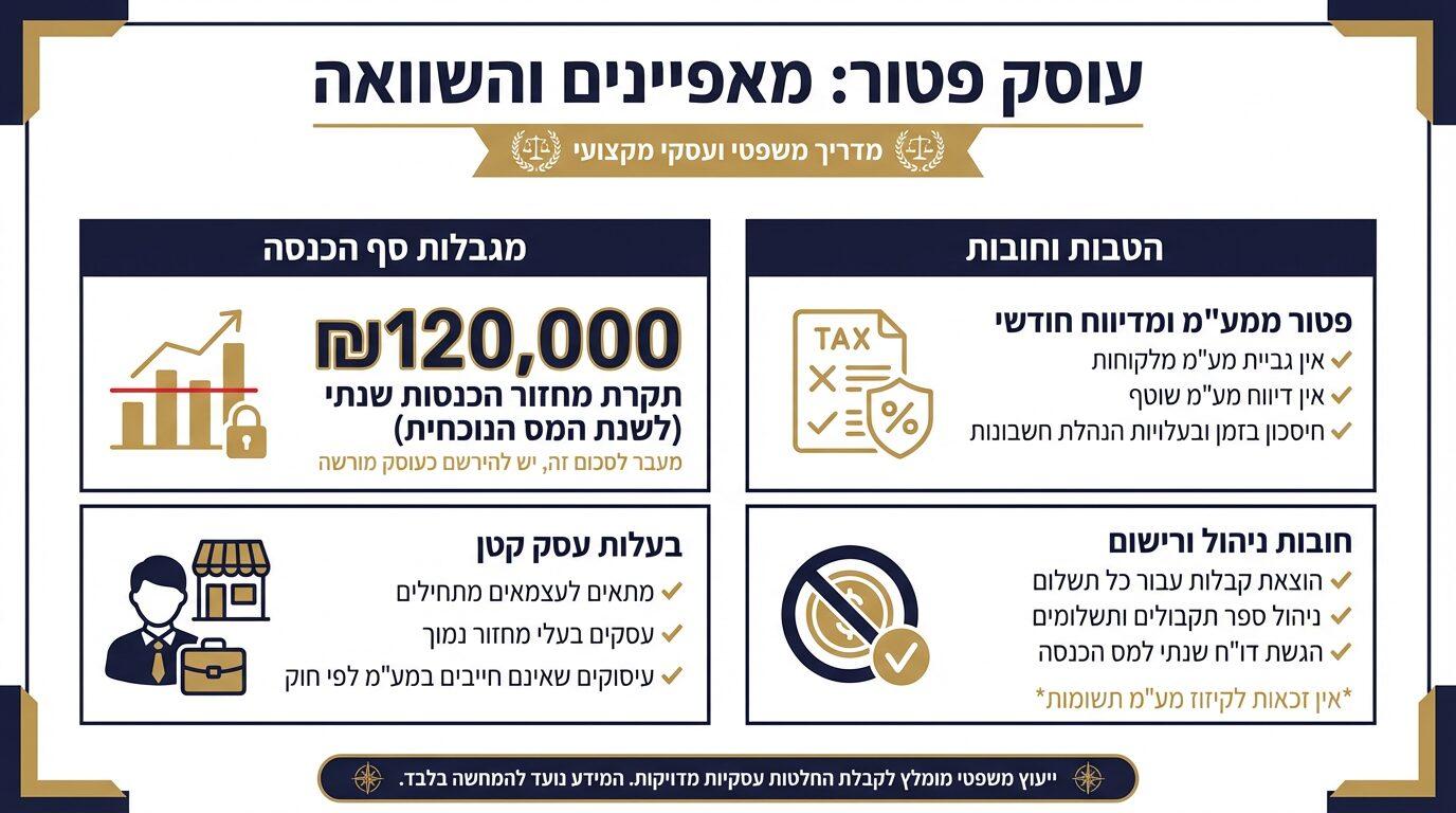 עוסק פטור - יתרונות, חסרונות ומגבלות הסיווג לפרילנסרים