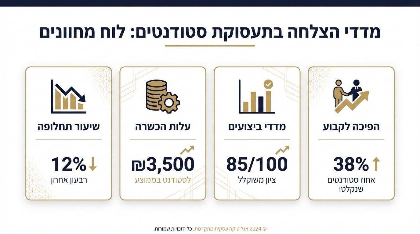 מדדי הצלחה בתוכנית העסקת סטודנטים