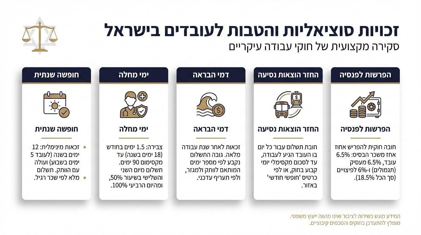 זכויות חובה בהעסקת עובדים בישראל
אילוסטרציה של העסקת עובדים בישראל עבור חברות מחו"ל במודל EOR וגשר בין המדינות.