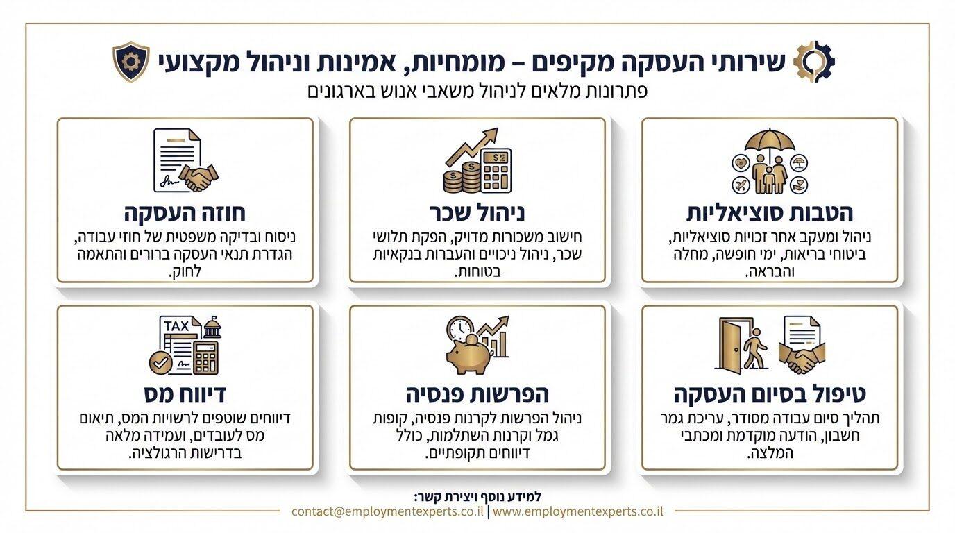 מה כלול בשירות EOR מלא להעסקת עובדים בישראל
