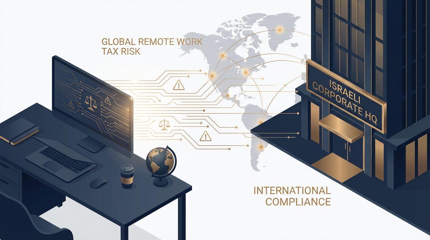 הערכת סיכוני מוסד קבע בהעסקת עובדים מרחוק מחו״ל